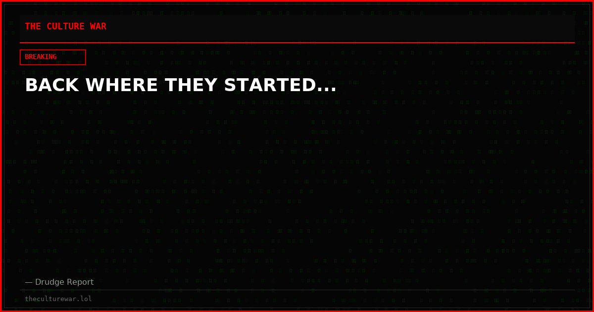 BACK WHERE THEY STARTED...