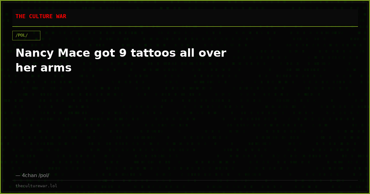 Nancy Mace got 9 tattoos all over her arms