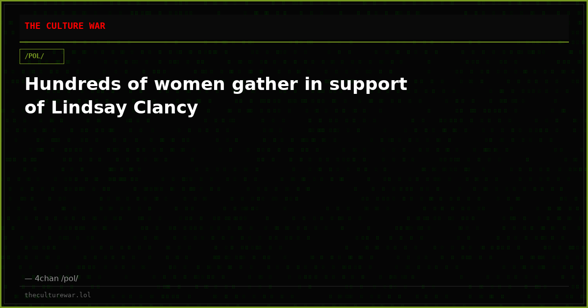 Hundreds of women gather in support of Lindsay Clancy