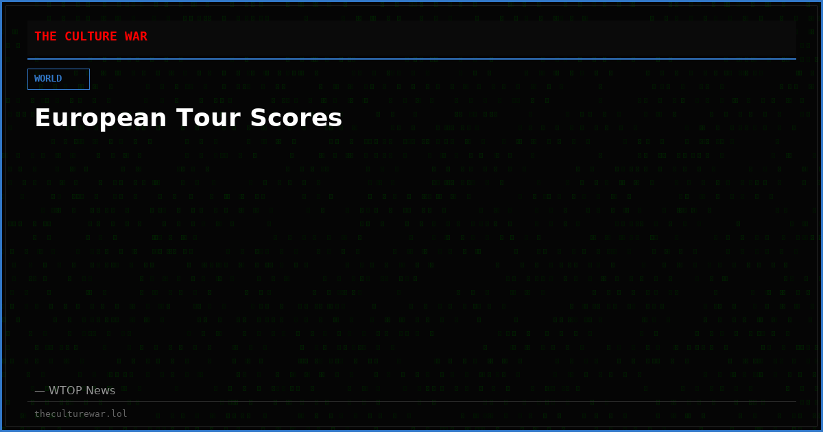 European Tour Scores