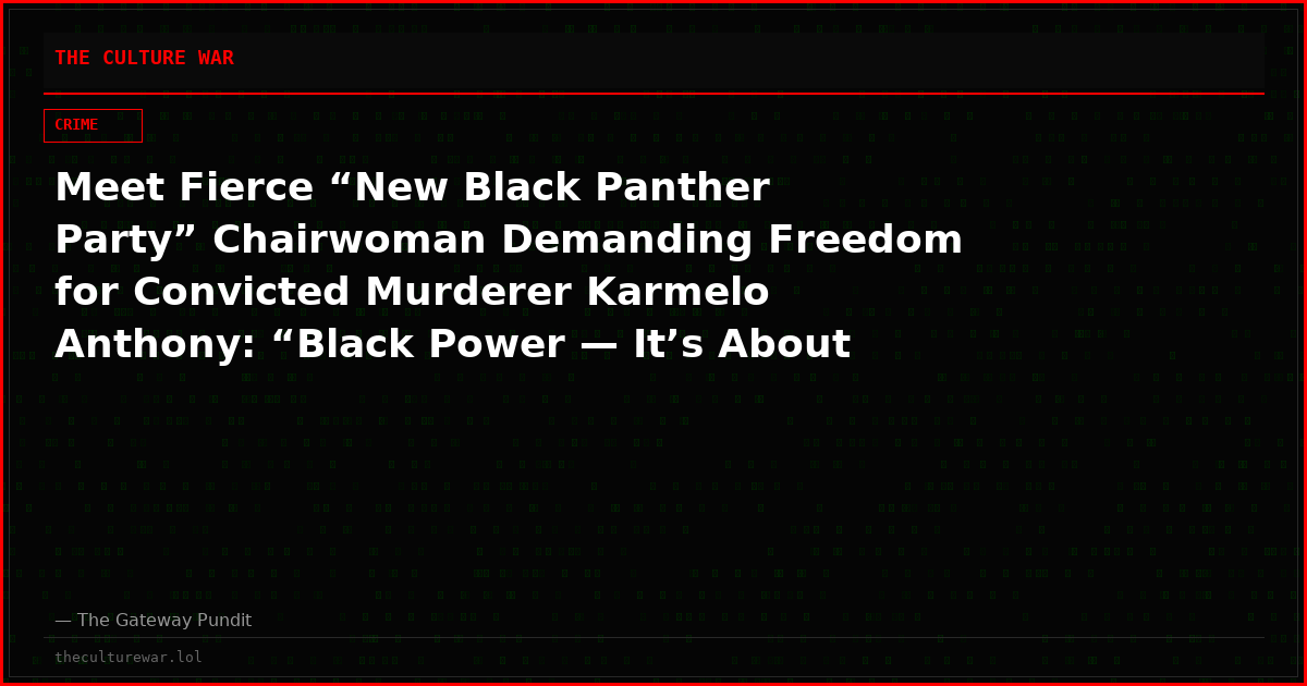 Meet Fierce “New Black Panther Party” Chairwoman Demanding Freedom for Convicted Murderer Karmelo Anthony: “Black Power — It’s About Goddamn Time!”