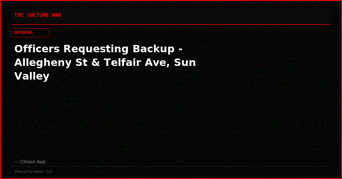 Officers Requesting Backup - Allegheny St & Telfair Ave, Sun Valley