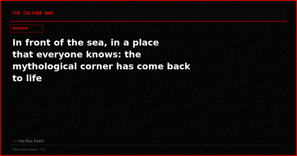 In front of the sea, in a place that everyone knows: the mythological corner has come back to life
