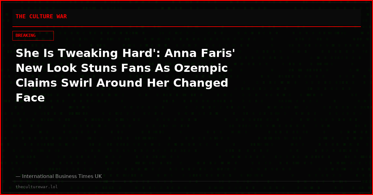 She Is Tweaking Hard': Anna Faris' New Look Stuns Fans As Ozempic Claims Swirl Around Her Changed Face