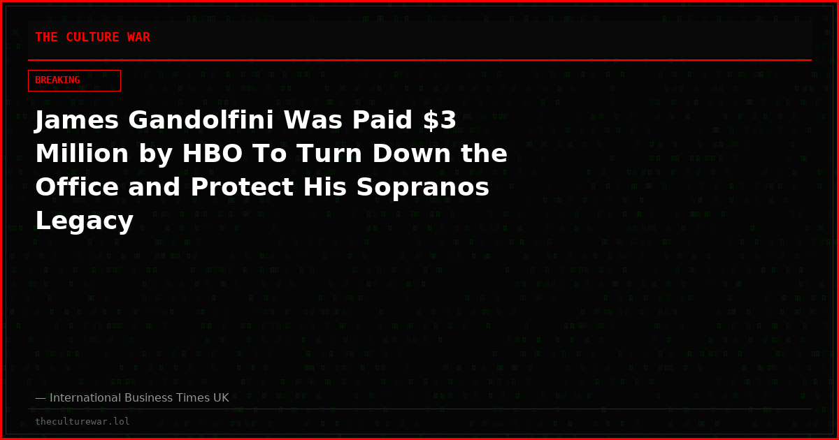 James Gandolfini Was Paid $3 Million by HBO To Turn Down the Office and Protect His Sopranos Legacy