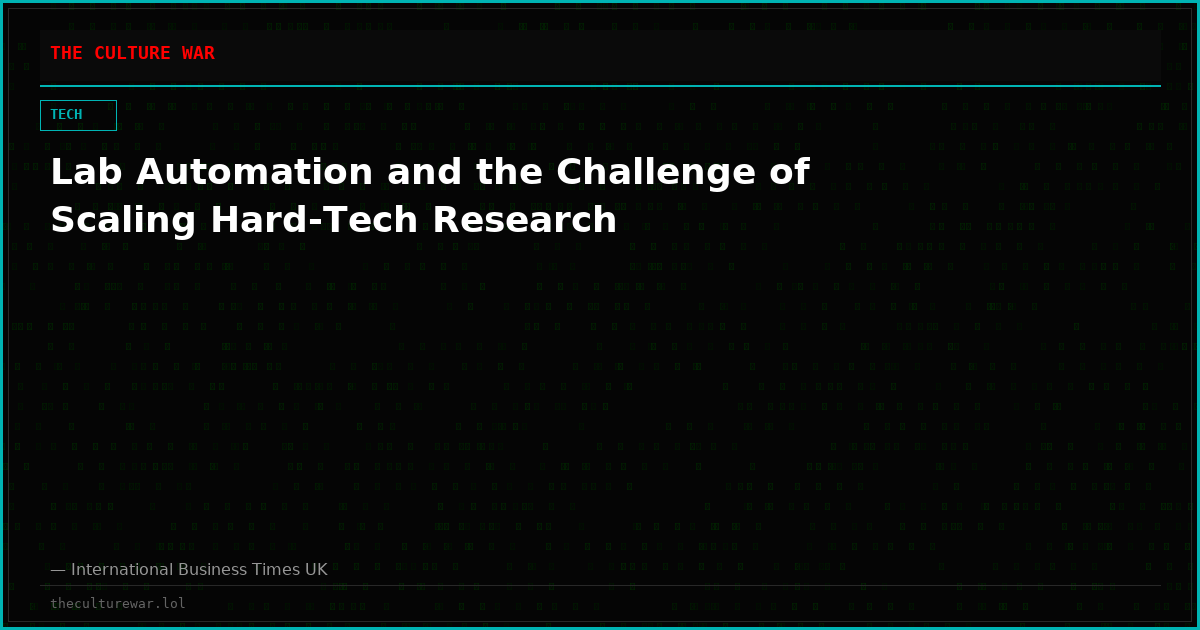 Lab Automation and the Challenge of Scaling Hard-Tech Research