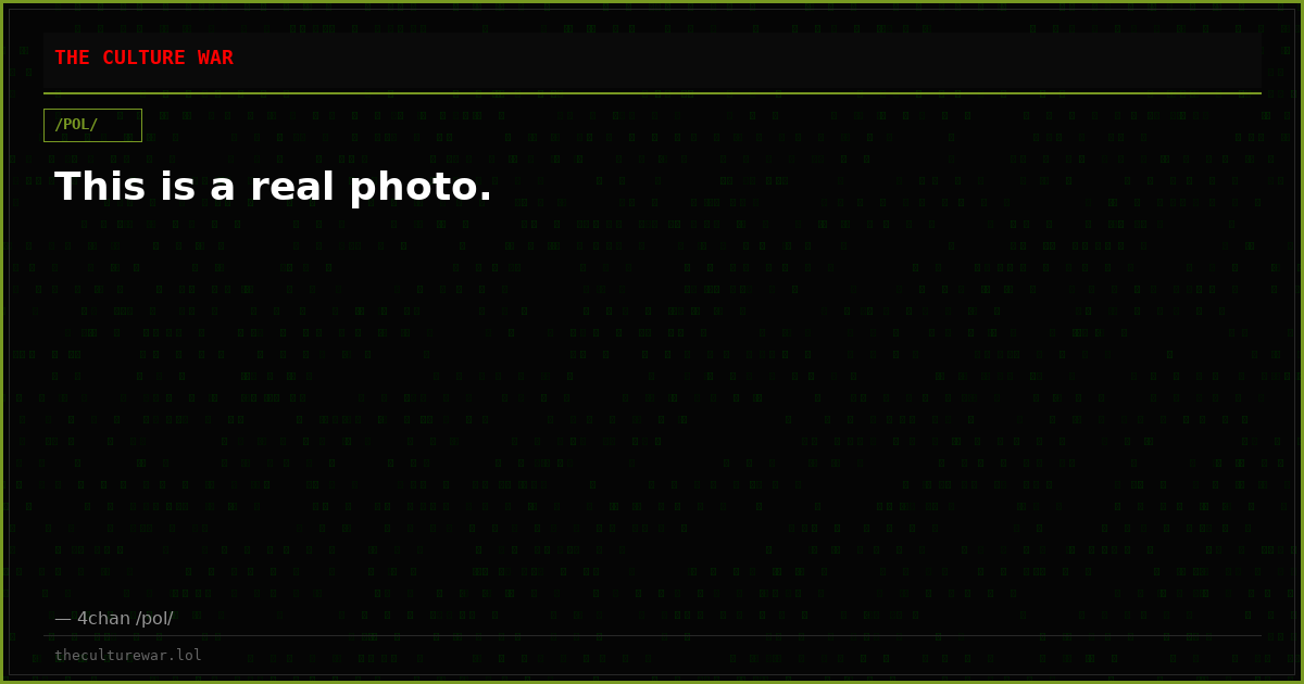 This is a real photo.
