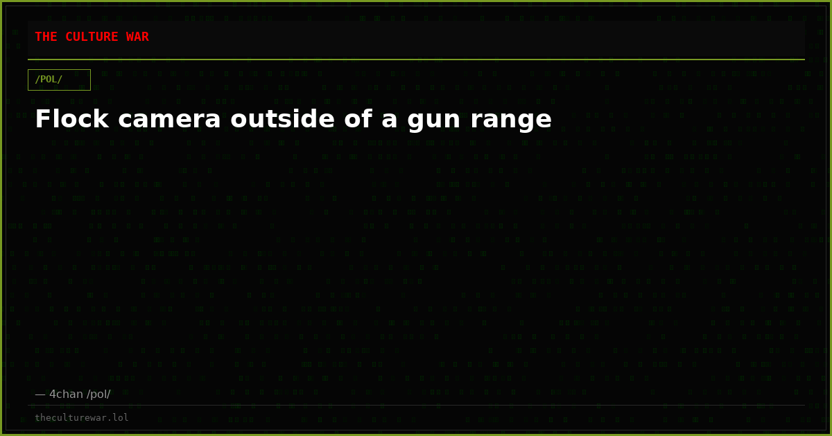 Flock camera outside of a gun range