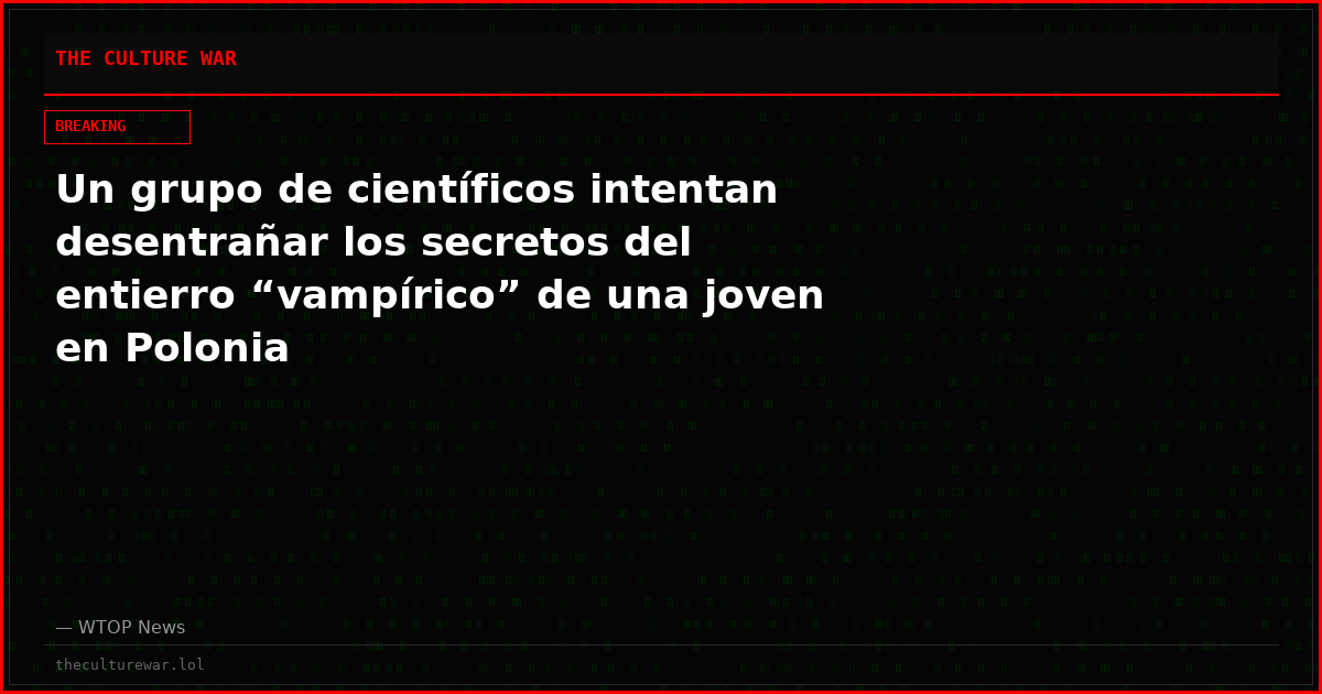 Un grupo de científicos intentan desentrañar los secretos del entierro “vampírico” de una joven en Polonia