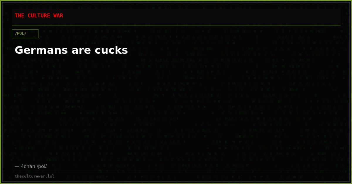 Germans are cucks