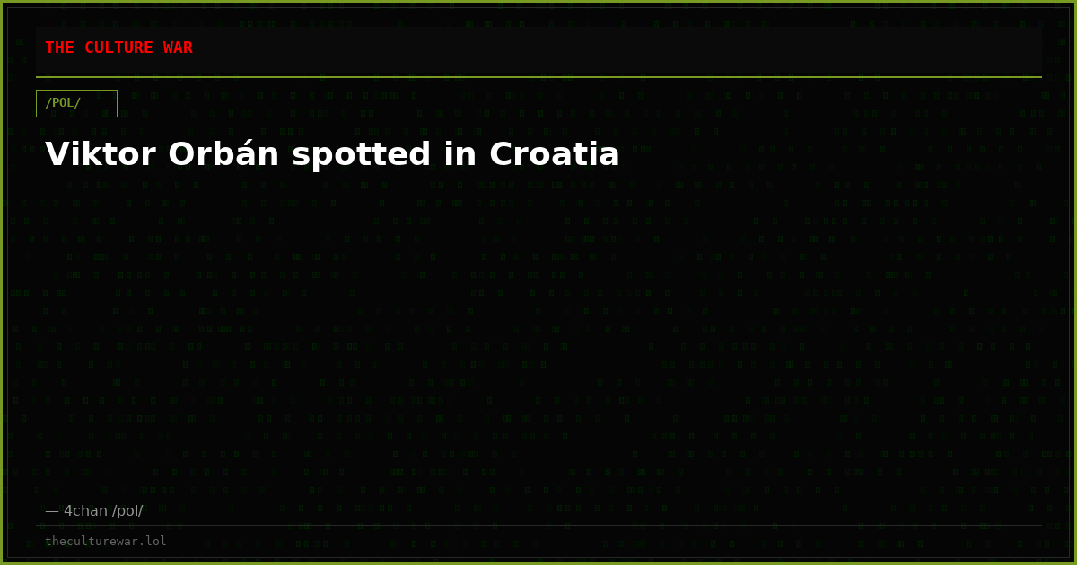 Viktor Orbán spotted in Croatia