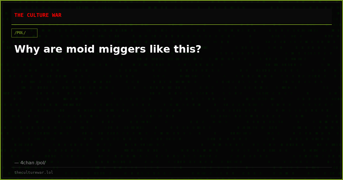 Why are moid miggers like this?