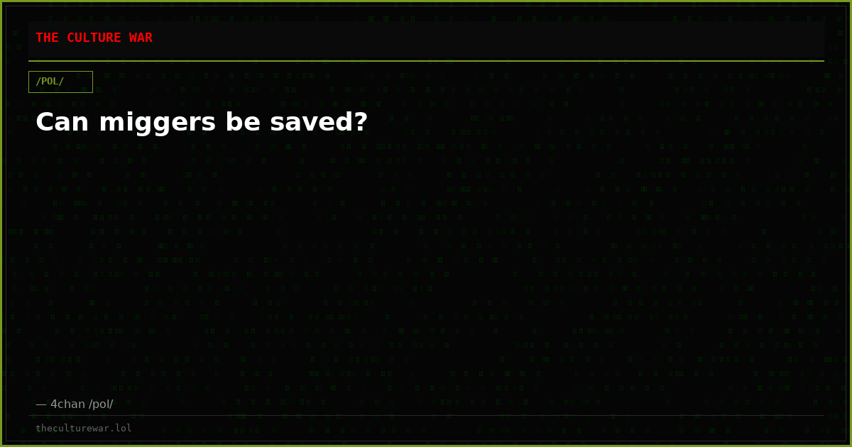Can miggers be saved?