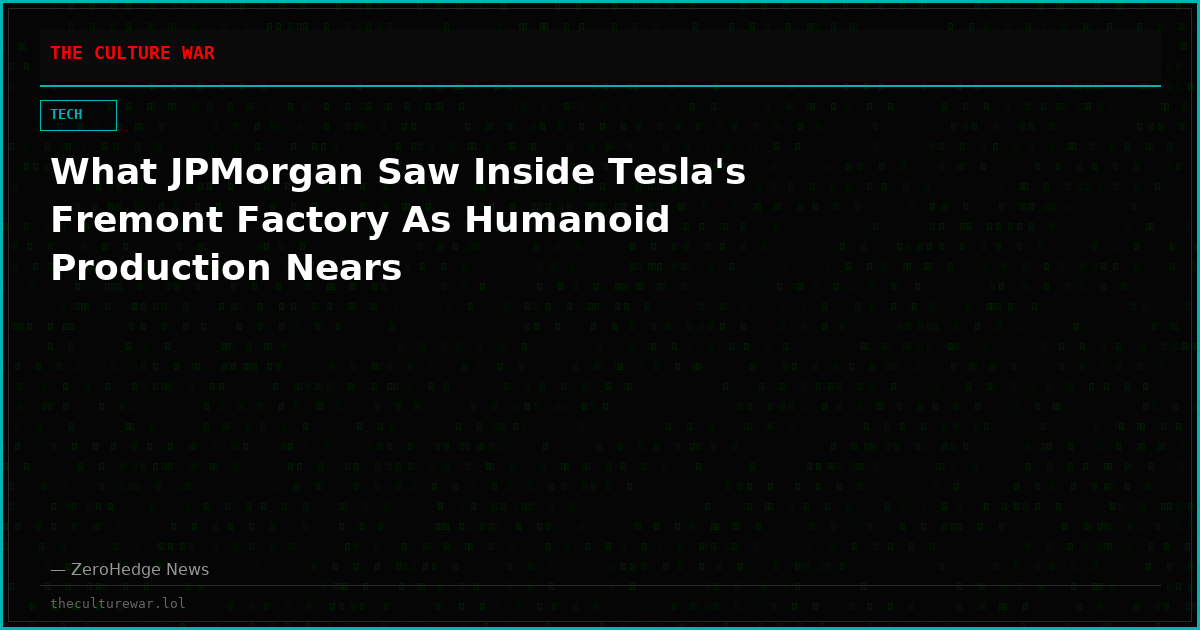What JPMorgan Saw Inside Tesla's Fremont Factory As Humanoid Production Nears
