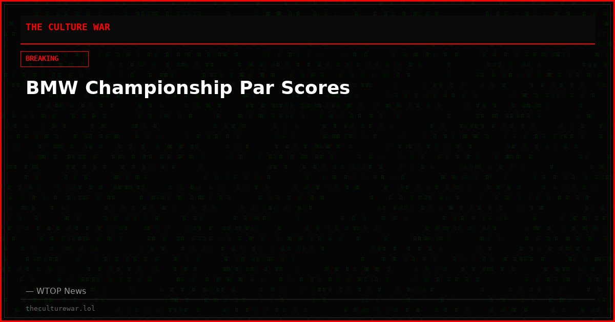 BMW Championship Par Scores