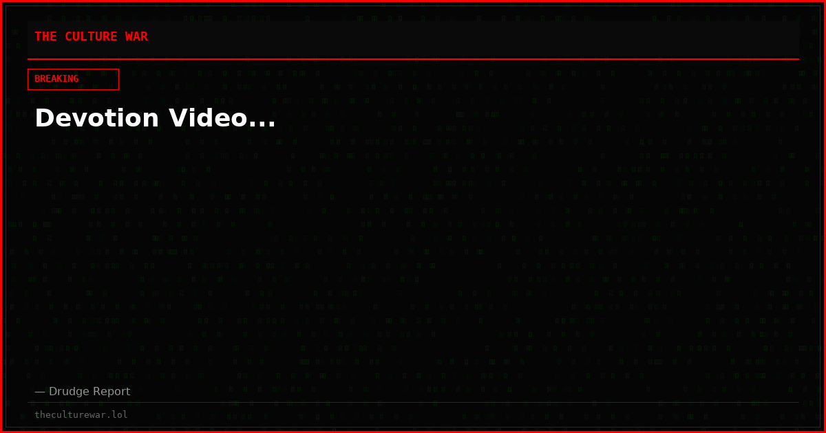 Devotion Video...