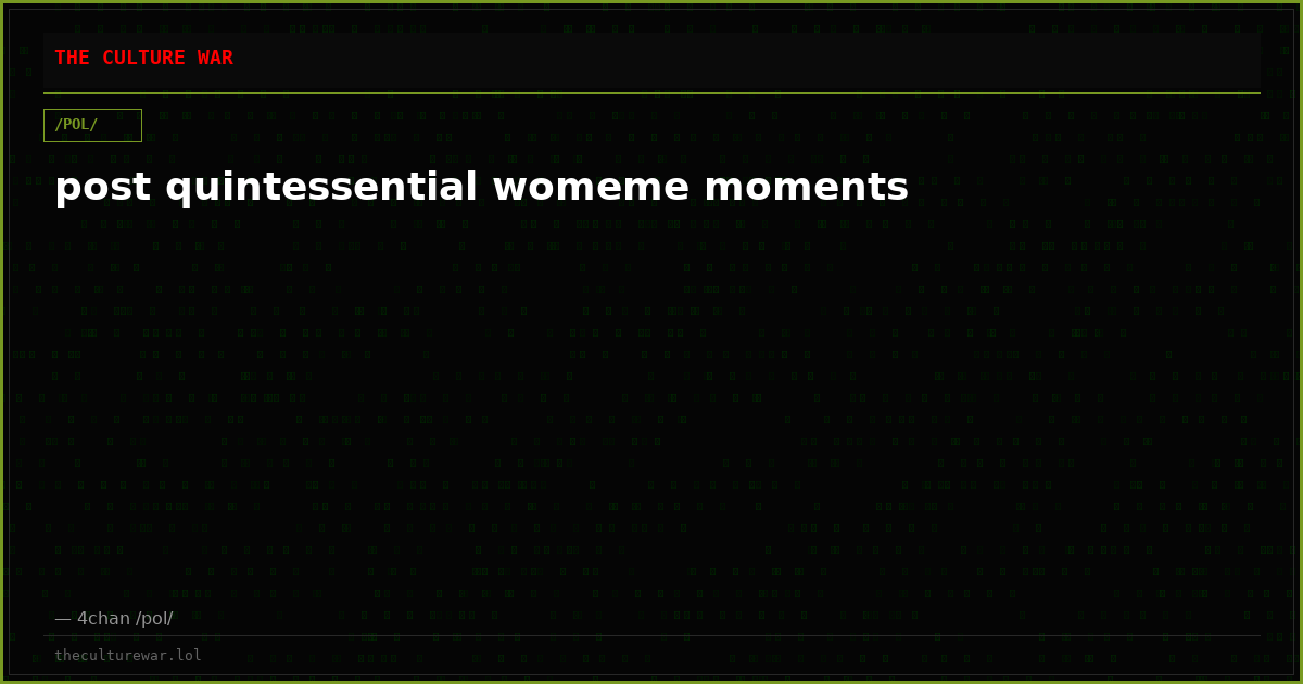 post quintessential womeme moments
