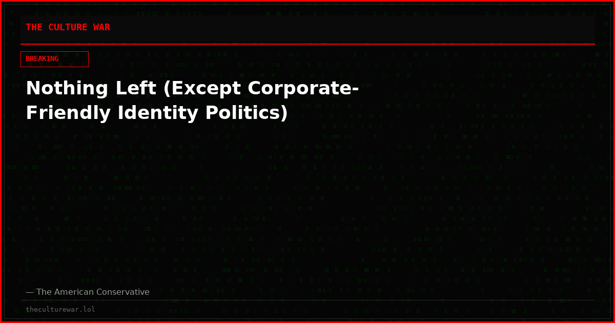 Nothing Left (Except Corporate-Friendly Identity Politics)