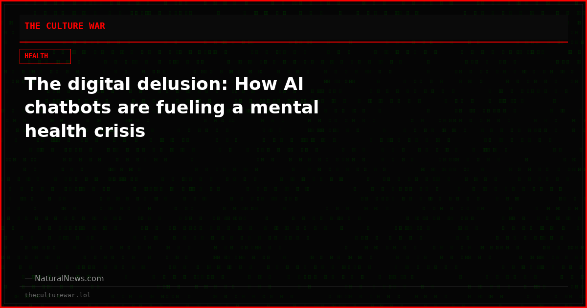 The digital delusion: How AI chatbots are fueling a mental health crisis