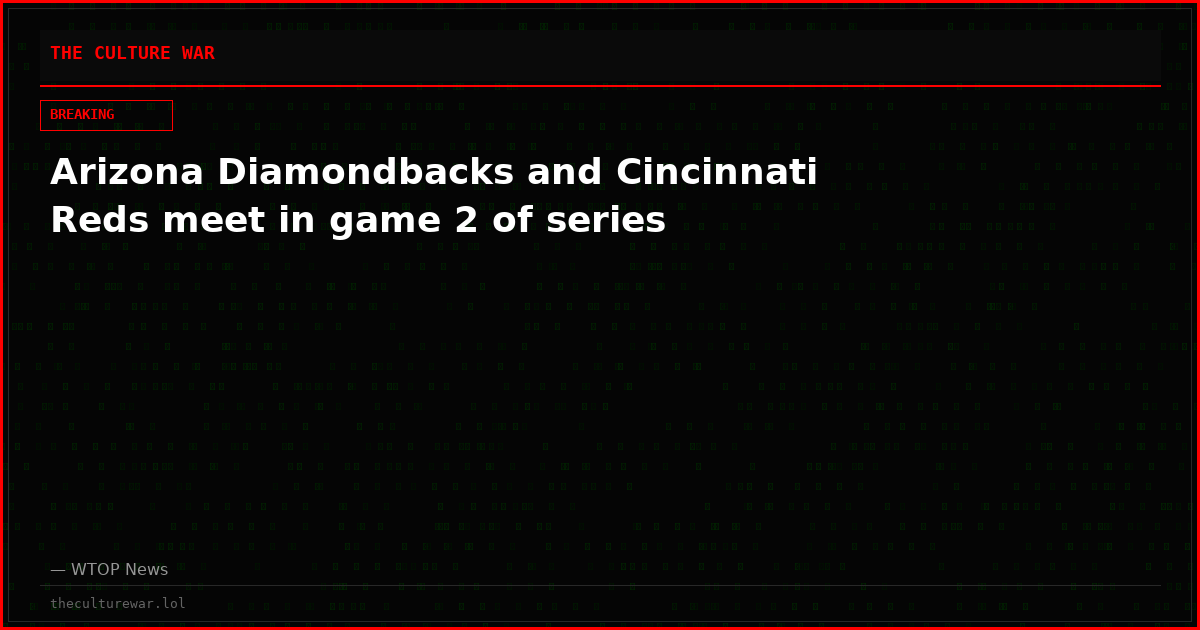 Arizona Diamondbacks and Cincinnati Reds meet in game 2 of series