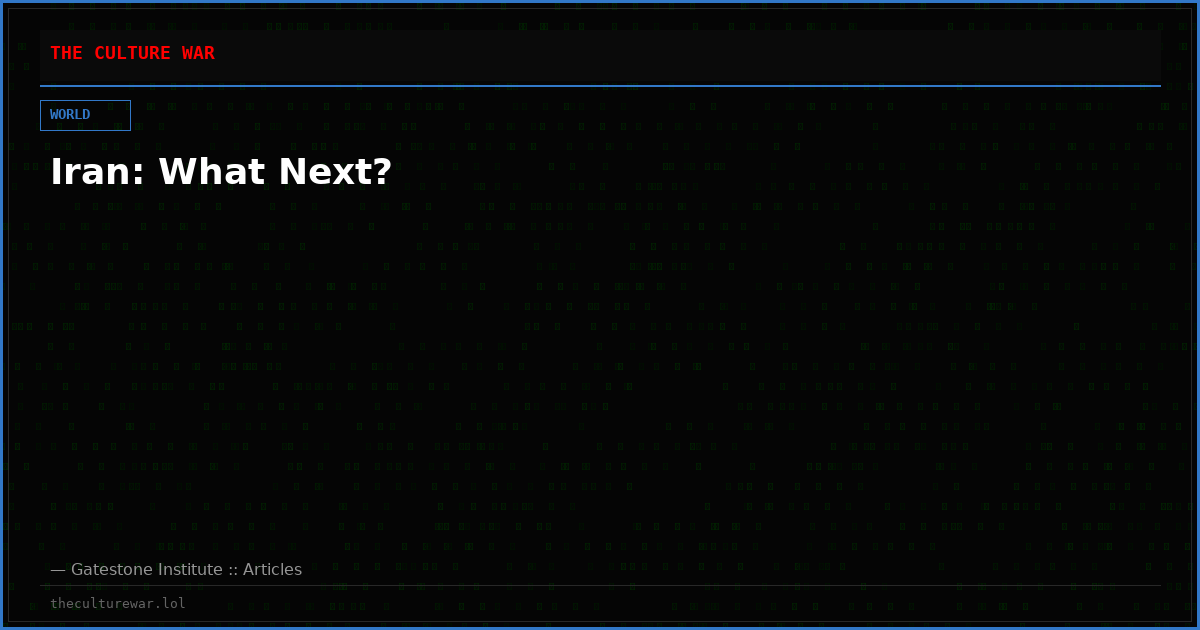 Iran: What Next?