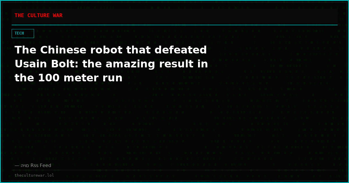 The Chinese robot that defeated Usain Bolt: the amazing result in the 100 meter run