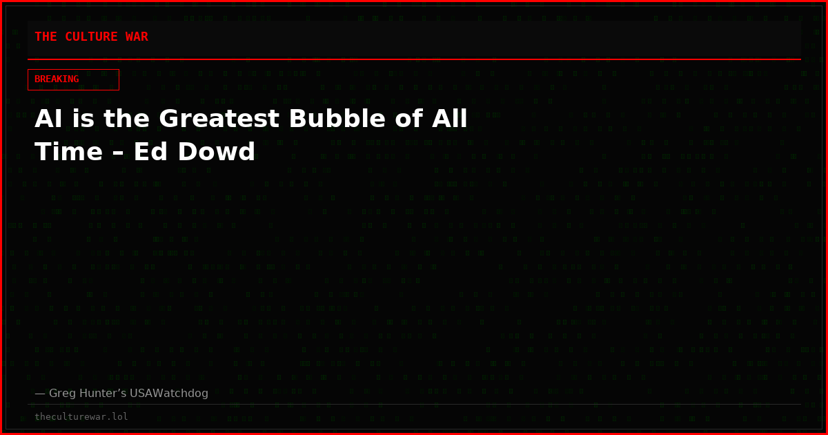 AI is the Greatest Bubble of All Time – Ed Dowd