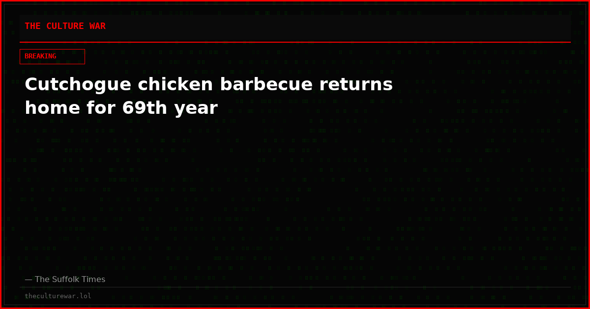 Cutchogue chicken barbecue returns home for 69th year