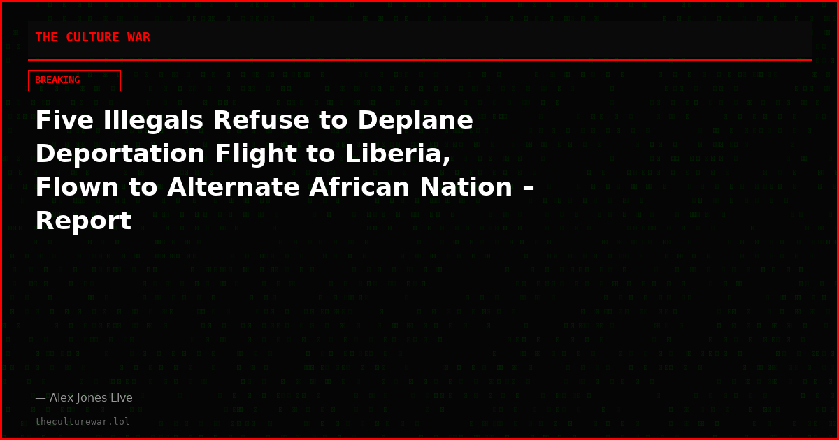 Five Illegals Refuse to Deplane Deportation Flight to Liberia, Flown to Alternate African Nation – Report