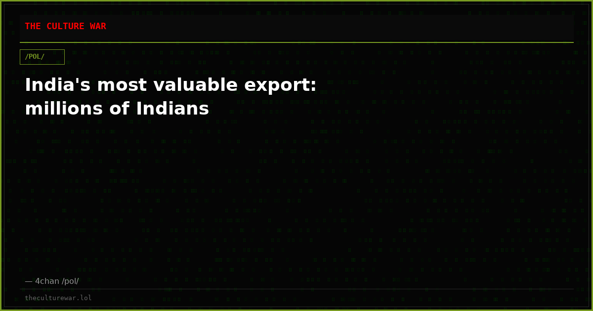 India's most valuable export: millions of Indians
