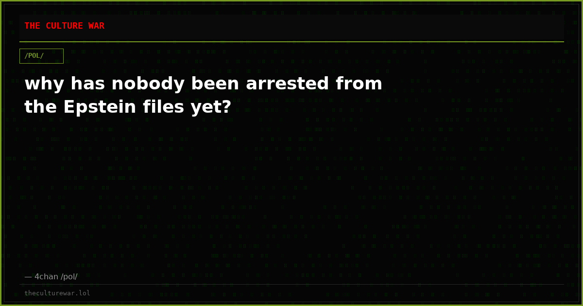 why has nobody been arrested from the Epstein files yet?