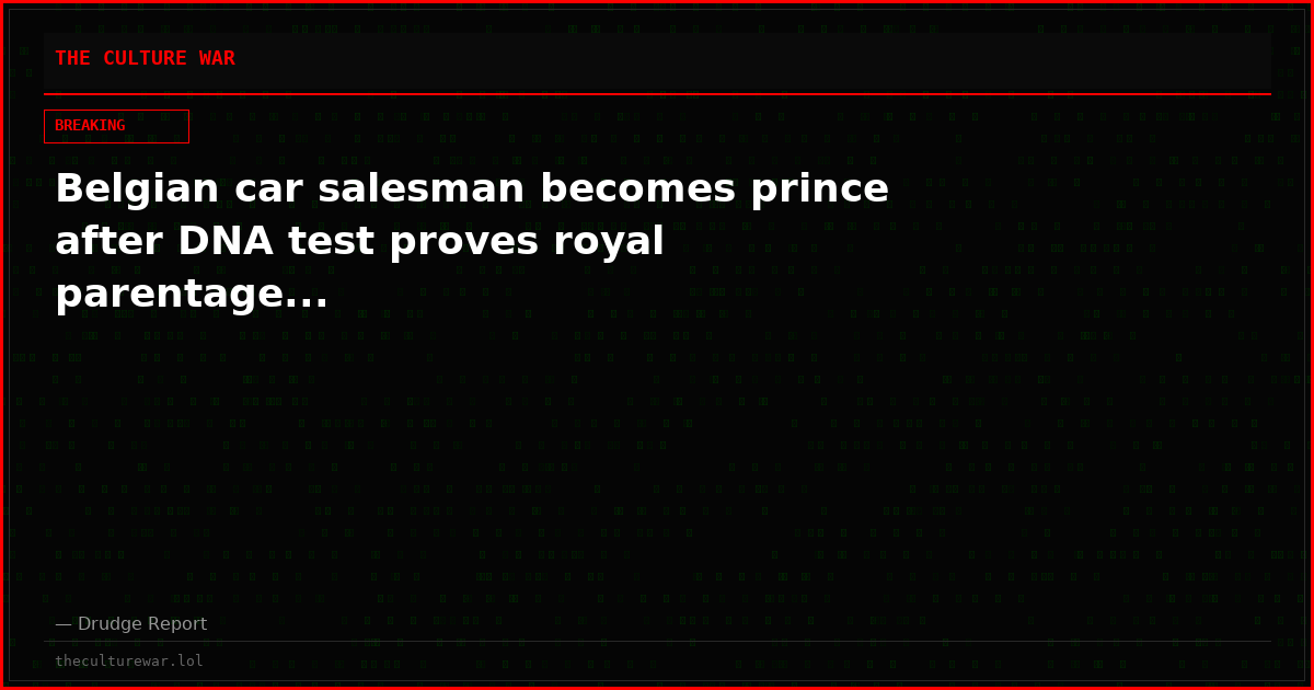 Belgian car salesman becomes prince after DNA test proves royal parentage...