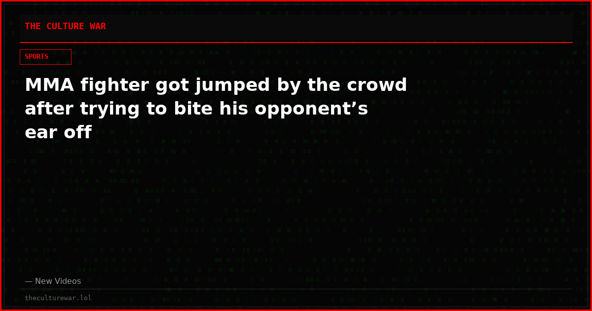 MMA fighter got jumped by the crowd after trying to bite his opponent’s ear off