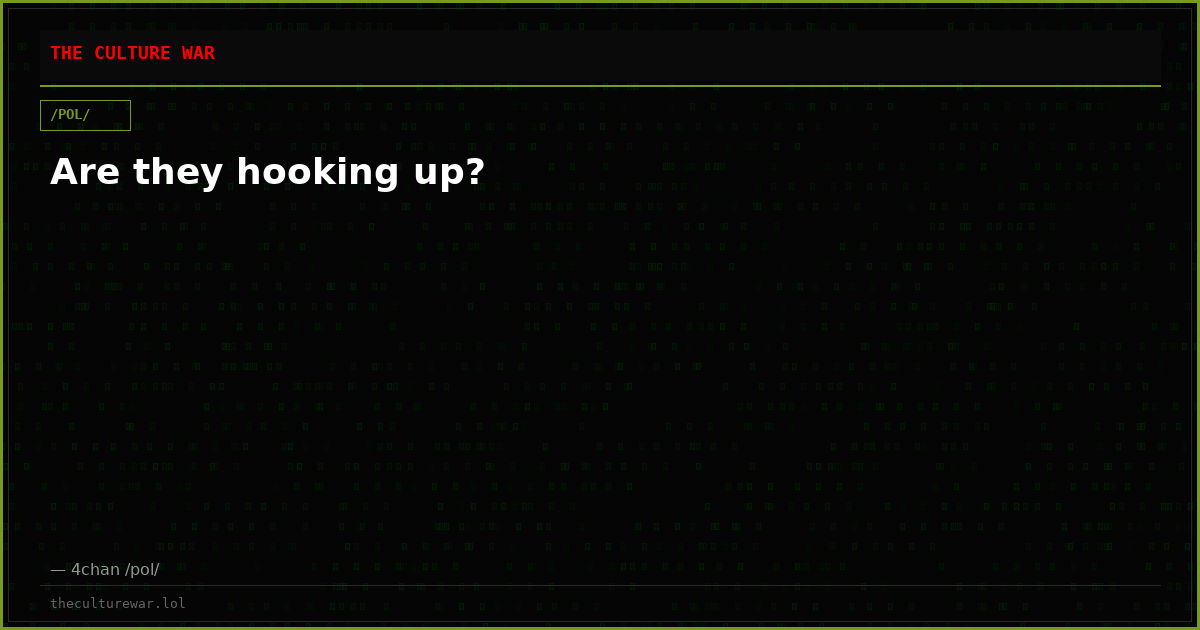 Are they hooking up?