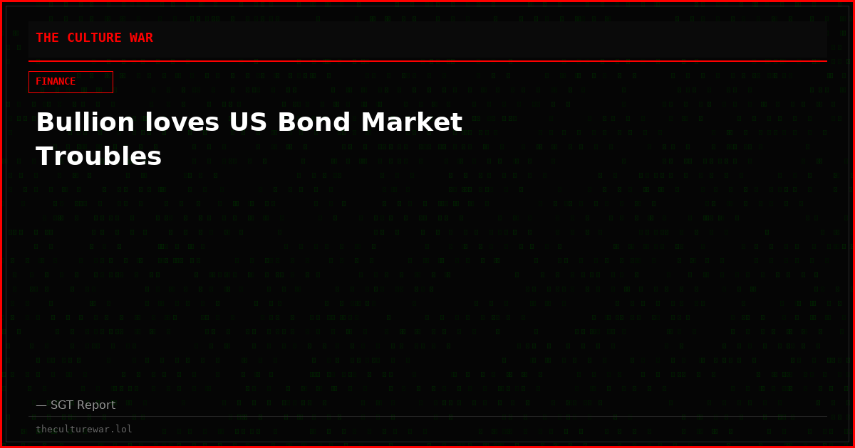Bullion loves US Bond Market Troubles