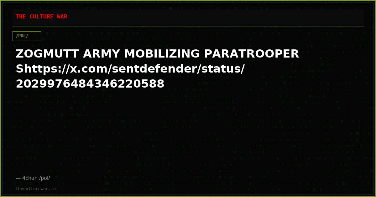 ZOGMUTT ARMY MOBILIZING PARATROOPERShttps://x.com/sentdefender/status/2029976484346220588