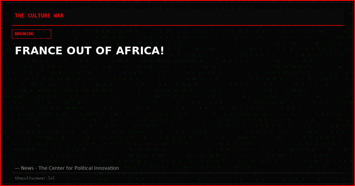 FRANCE OUT OF AFRICA!