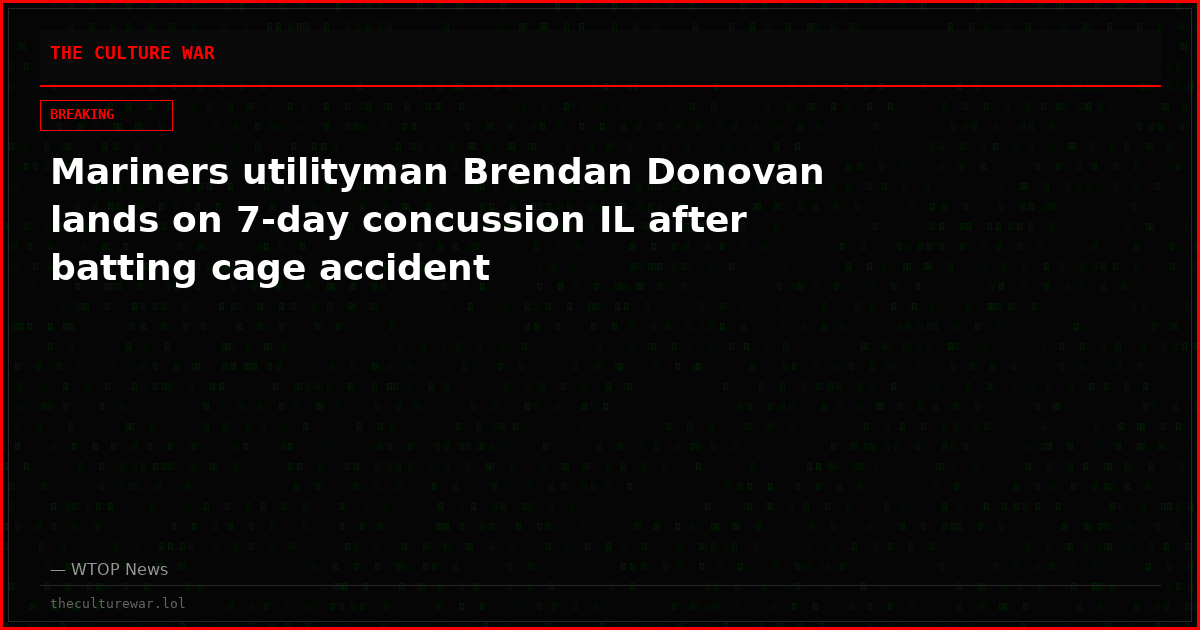 Mariners utilityman Brendan Donovan lands on 7-day concussion IL after batting cage accident