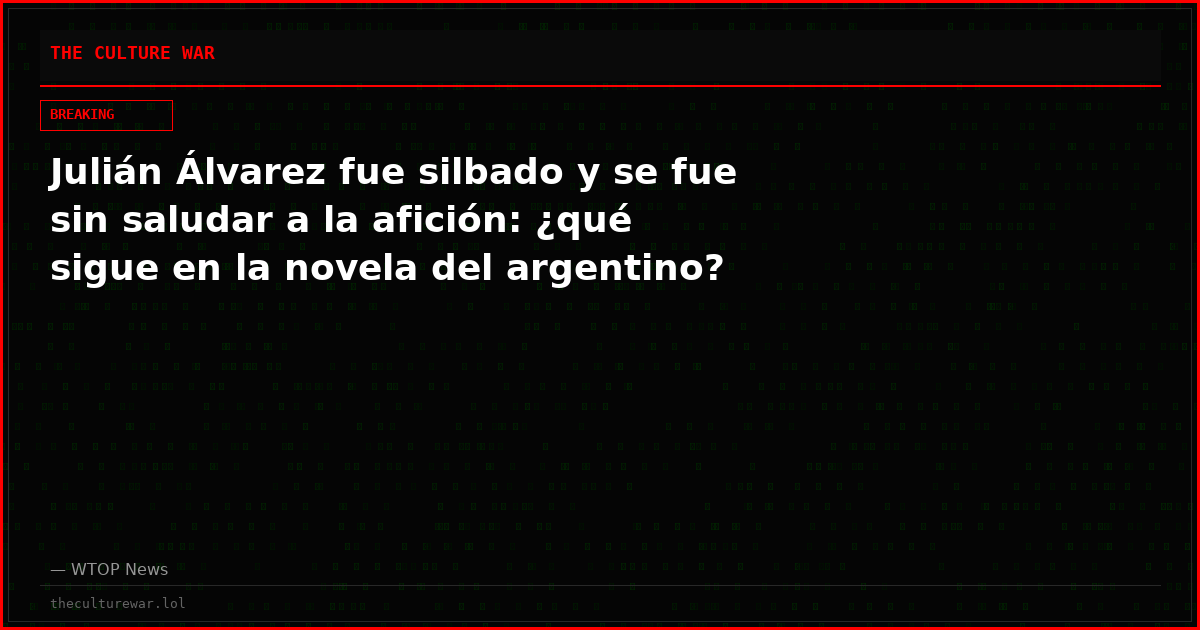Julián Álvarez fue silbado y se fue sin saludar a la afición: ¿qué sigue en la novela del argentino?