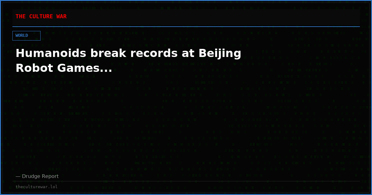 Humanoids break records at Beijing Robot Games...