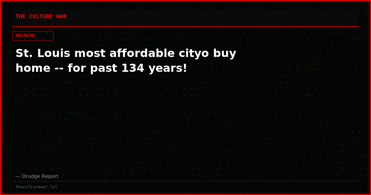 St. Louis most affordable cityo buy home -- for past 134 years!