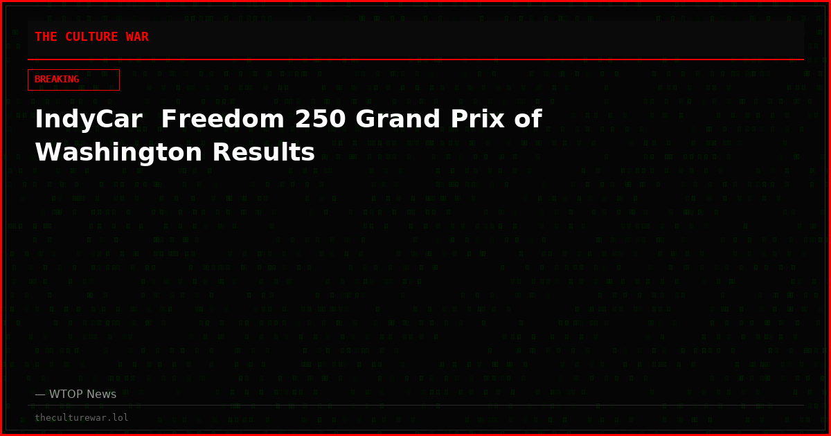 IndyCar  Freedom 250 Grand Prix of Washington Results