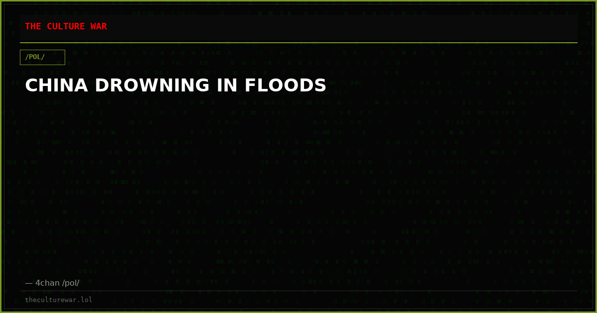 CHINA DROWNING IN FLOODS