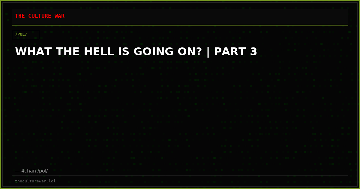 WHAT THE HELL IS GOING ON? | PART 3