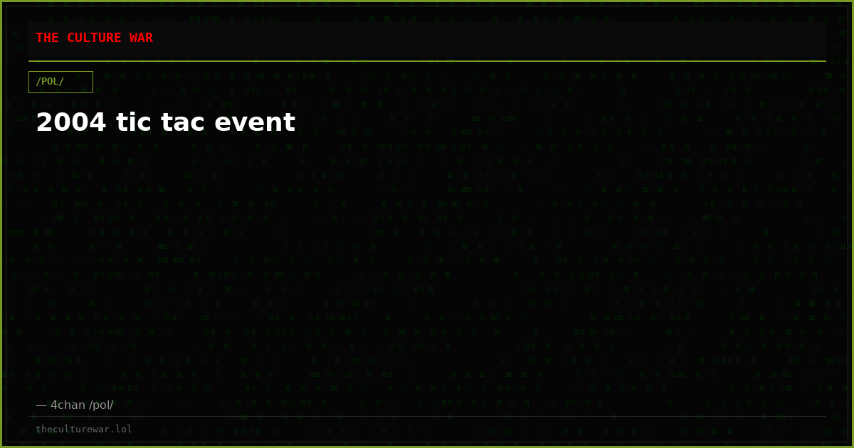 2004 tic tac event