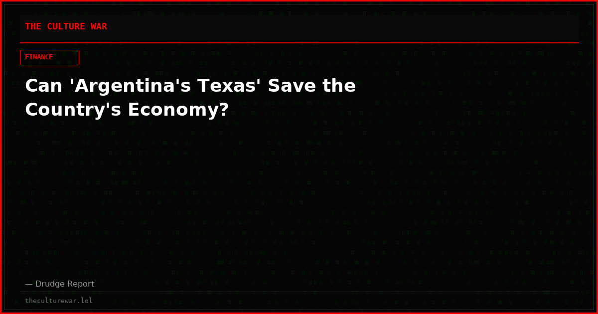 Can 'Argentina's Texas' Save the Country's Economy?