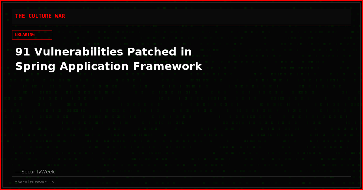 91 Vulnerabilities Patched in Spring Application Framework