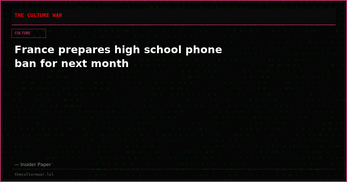 France prepares high school phone ban for next month