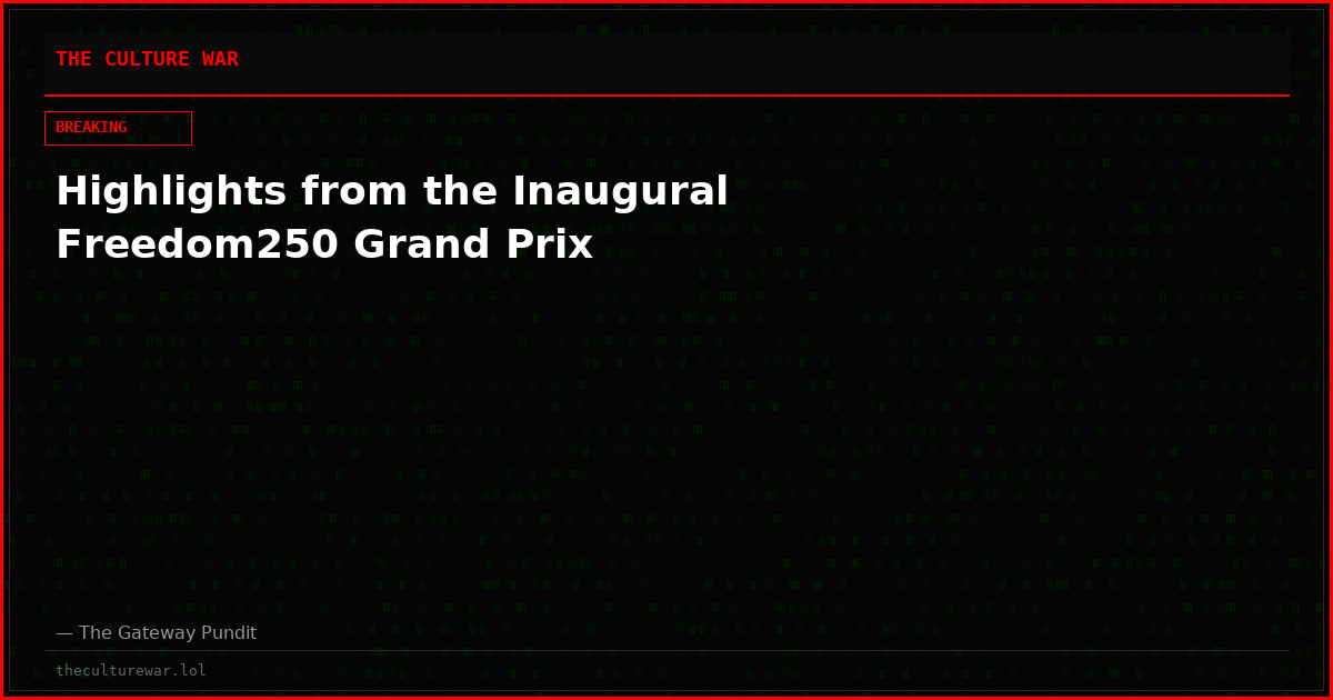 Highlights from the Inaugural Freedom250 Grand Prix