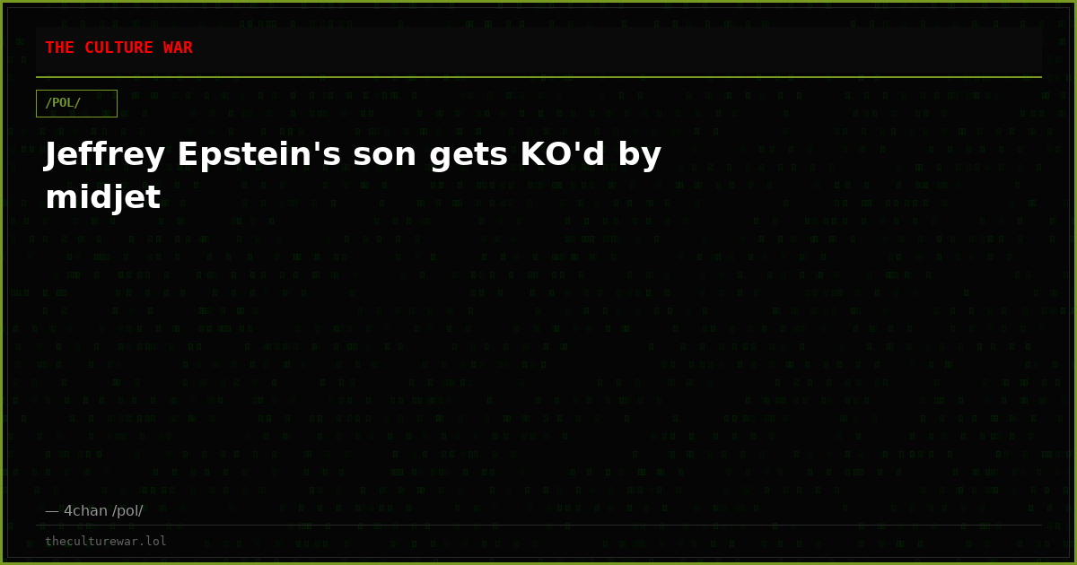 Jeffrey Epstein's son gets KO'd by midjet